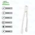 thumbnail image 2 of [3 PACK] 9 inch Heavy Duty Clear Serving Tongs - Plastic Disposable Salad Tongs - High Heat Plastic, Catering, Salads, Bakery, Buffets, BBQ, Ice, Hot and Cold Foods by EcoQuality (9"), 2 of 7