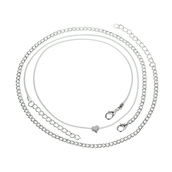 DESIGNICE Pearl Anklets for Women Sterling Silver Beach Ankle Bracelets Vintage Anklets Silver Layered Ankle Chain Foot Jewelry Ankle Bracelets for Women Plus Size Sterling Silver