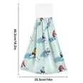 thumbnail image 6 of Yayeee Kitchen Hanging Hand Towels Set of 2 with Loop Bathroom Absorbent Tie Towel, Ice Hockey, 6 of 7