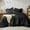 Black, variant on Queen Comforter Set, 3 Pieces White Seersucker Comforters Queen Size, Lightweight & Fluffy Bedding Sets Queen for All Season with 1 Ruffle Comforter and 2 Ruffle Pillowshams
