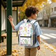 thumbnail image 6 of Rainbow Cat and Flower White Pattern 17" School Backpacks for Teens,Waterproof Oxford Fabric,S-Shape Padded Straps for School,Travel,Hiking,Camping, 6 of 6