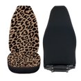 thumbnail image 5 of HUISEFOR Brown Leopard Print Car Seat Cover Elastic Polyester Soft Car Front Seat Covers Breathable Cars Accessories Comfortable Universal Fit for Most Sedan SUV, 5 of 7