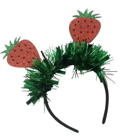 lixuesong Hawaiian Tropicals Fruit Theme Headpiece Vacation Hairhoop with Glittering Powder for Party Enthusiasts and Festivals