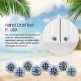 thumbnail image 4 of Twisted R Designs Wooden Cabinet Knobs - Set of 8 Round Kitchen, Bathroom, or Furniture Cabinet Handles or Pulls with Glossy Finish - Blue and Yellow Compass Drawer Knobs Design - 1.5 x 1.5 Inches, 4 of 10
