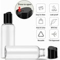 thumbnail image 6 of One storage bag and four 3.4 ounce toiletries travel bottles TSA approved leak proof plastic empty travel bottles with labels, 6 of 7