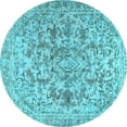 thumbnail image 1 of Ahgly Company Indoor Round Persian Light Blue Traditional Area Rugs, 7' Round, 1 of 4