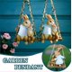 thumbnail image 2 of Garden Decoration Garden Ornaments Simulation Animal Sculpture Resin Rabbit Swing Ornaments, 2 of 5