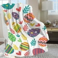 thumbnail image 7 of BGZLEU Spring Easter Throw Blankets, Bunny Eggs Soft Fleece Blanket Decorative for Home Sofa Couch Chair Living Bedroom,40x28 Inches, Seasonal Holiday Rabbit Flower Leaves, 7 of 7