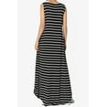 thumbnail image 2 of TheMogan Women's S~3X Sleeveless Loose Striped Curved Slit Hem Long Maxi Dress, 2 of 6