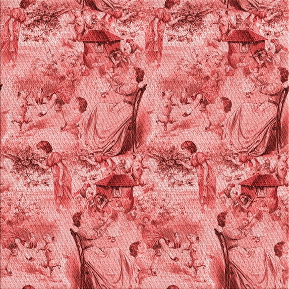 Ahgly Company Indoor Square Patterned Light Coral Pink Area Rugs, 5' Square