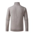 thumbnail image 3 of JTieacloth Mens Slim Fit Knitted Sweater Men Solid Color Stand Up Collar Zipper Cardigan Sweater Jacket Casual Loose Comfortable Business Trend Long Sleeved Jacket(Yellow), 3 of 4