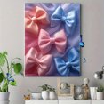 thumbnail image 4 of Qisvanset 12x16 Inch 2D Flat Framed Canvas Art, Pink Blue Bow Coquette Style Cute Wall Art Nursery Dorm Apartment Decor, 4 of 5
