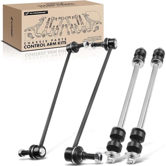 A-Premium Set of 4, Front & Rear Sway Bar Links Kit Stabilizer Bar Links, Compatible with Chevrolet Traverse 2009-2017 & GMC Acadia 2007-2016 & Buick Enclave 2008-2017 & Saturn Outlook 2007-2010