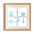 thumbnail image 1 of Hippocampe Bleu Modèle de Vie Marine Cadre Mur Table Affichage 4 Ouvertures Image, 1 of 3