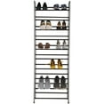 Mainstays 10Tier Shoe Rack, Powder Coated Black and Silver Finish, 30