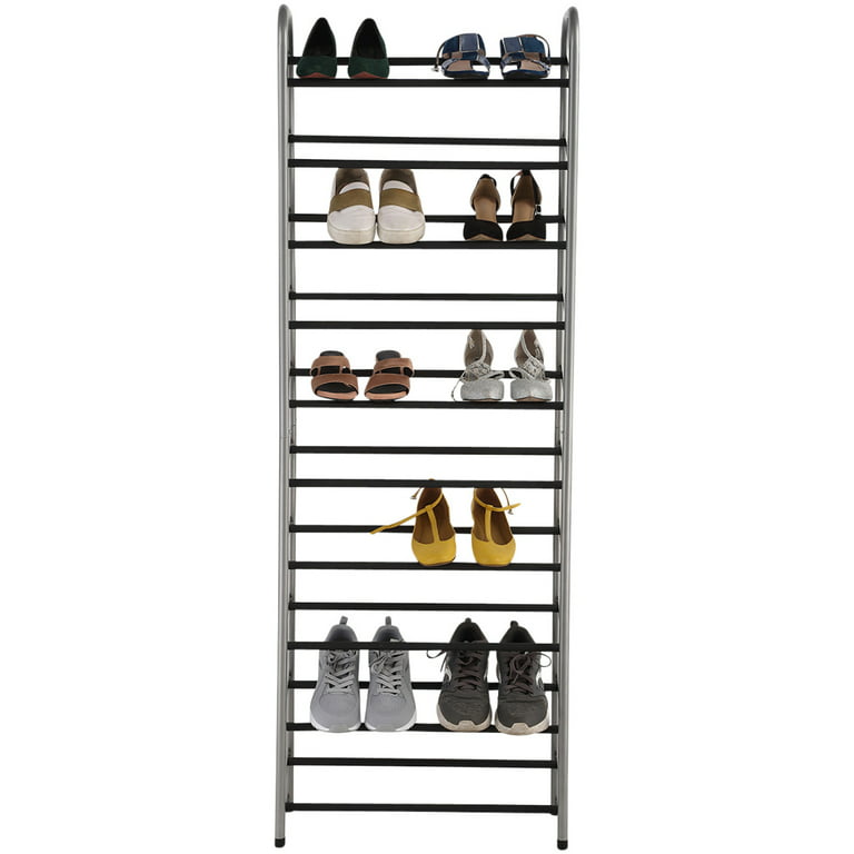 Mainstays 10 Shelf Organizer Shoe Rack with Cover, White
