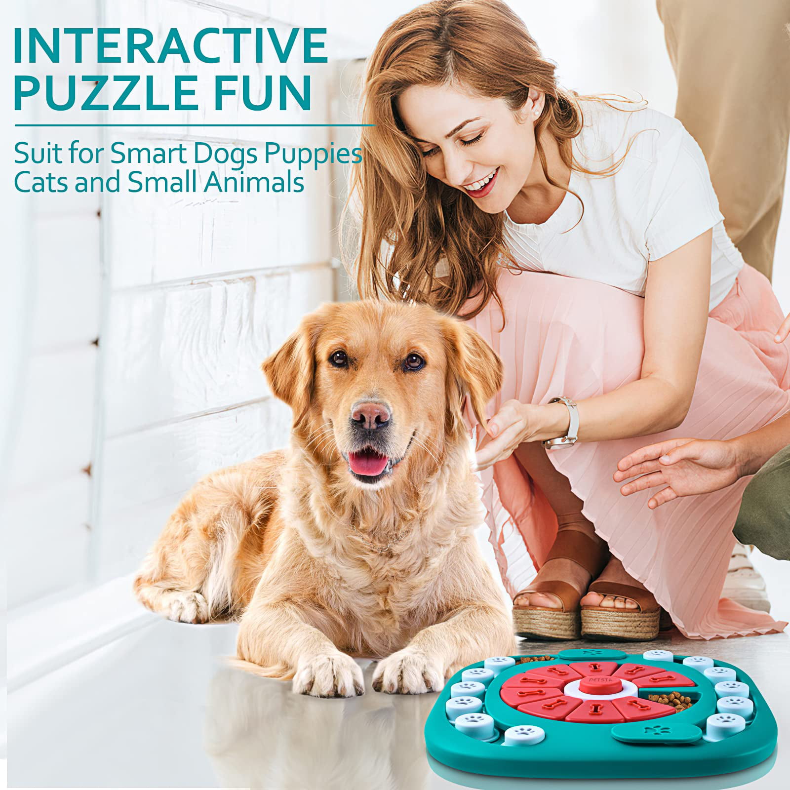 Cdipesp Dog Puzzle Toys for Smart Dogs Treat Dispensing Mental Stimulation  Toys Dog/Cat Puzzle Feeder Dog Enrichment Toys Interactive Dog Toys for