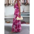 thumbnail image 5 of Lounge Sets for Women Two Piece Outfits Knit Cap Sleeve Tops Wide Leg Pleated Pants Rose Red L, 5 of 7