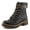 BLACK MULTI, variant on CANARIO Women’s Winter Boot – Water-Resistant Faux Leather Ankle Boot with Faux Fur Lining & Lug Sole