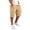 AS25_Khaki, variant on Twill Cargo Shorts Men Casual Cotton Classic Bermuda Shorts with Pockets Drawstring Comfort Big and Tall Short Light Gray S