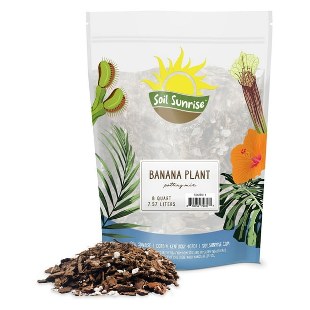 Banana Tree Potting Soil Mix (12 Quarts), Hand Blended Mixture for