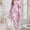 Light Pink, variant on ZANKLEY Womens Pajamas Set 3 Piece Floral Butterfly Print Cami Top Long Pants Robe Sleepwear Loungewear Comfort