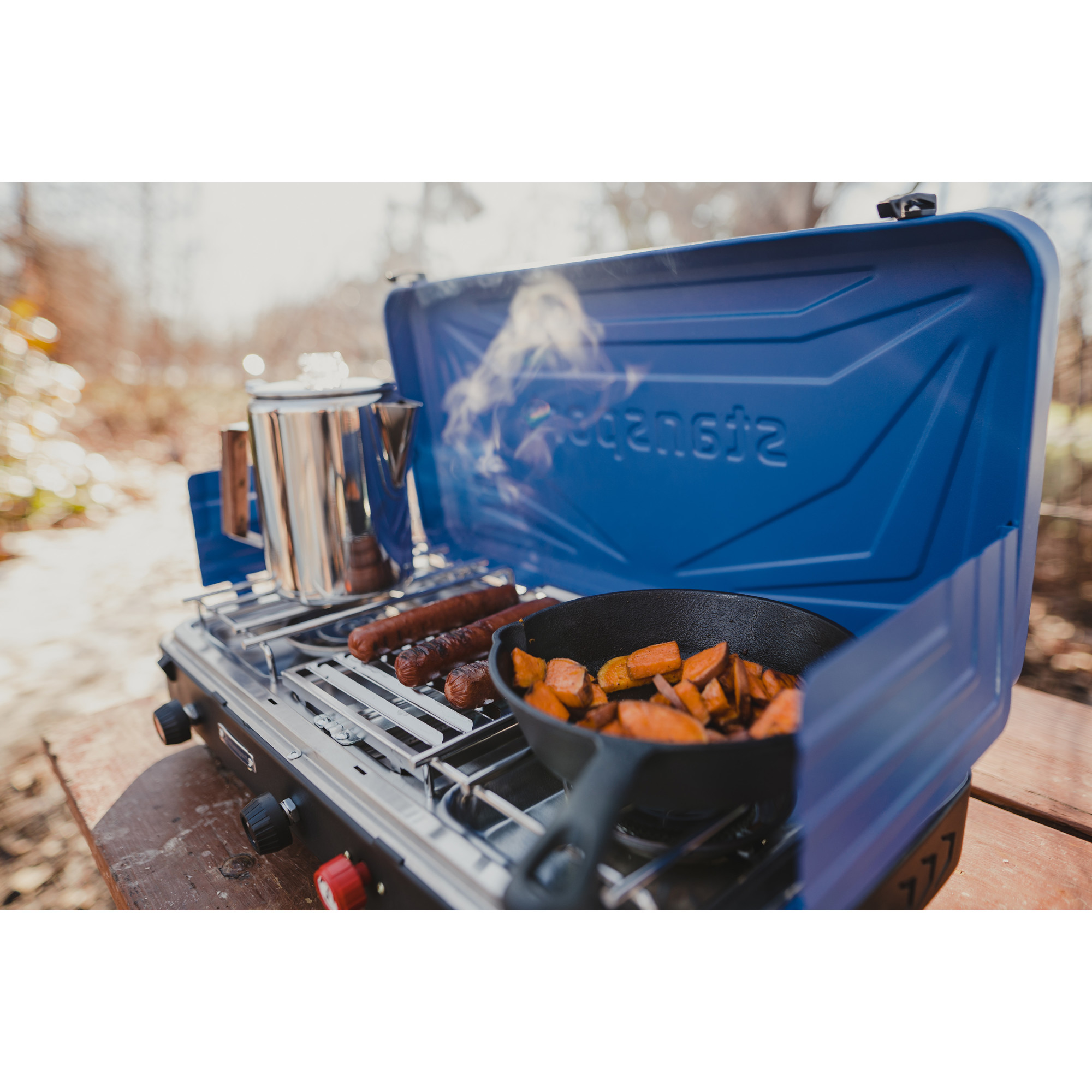 Stansport 2-Burner Propane Stove with Grill
