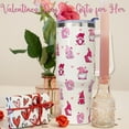 thumbnail image 2 of 40 oz Valentines Tumbler with Handle and Straw, Stainless Steel Insulated Gnome Heart Tumbler 40 oz, Reusable heart tumbler with Leak Proof Lid, Valentines Gifts for Her, 2 of 6
