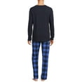 thumbnail image 5 of Hanes Men's and Big Men's Xtemp Crewneck and Cozy Microfleece Pants Pajama Set, 2-Piece, Sizes S-5XL, 5 of 5