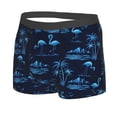 thumbnail image 2 of Daiia BLUE Flamingo Birds Men's Underwear Boxer Briefs, Cotton Stretch Moisture-Wicking Underwear-Small, 2 of 9