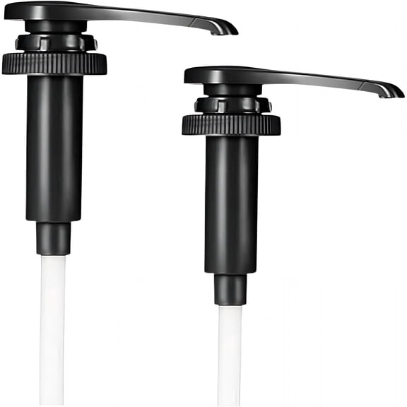 ACDANC Syrup Pump Compatible with Various Syrup Bottles (Set of 2)-Fits Bottles (25.4 Oz-750Ml) (Black)