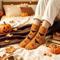 thumbnail image 4 of Women Halloween Socks,Cute Printed Mid‑Calf Holiday Daily Socks, 4 of 5