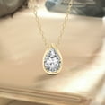 thumbnail image 3 of Diamond Pendant Necklace| 3 ct IGI Certified Pear Shape | Globe Slider Bezel Solitaire Lab Diamond Pendant Necklace In 18K Yellow Gold | FG-VS1-VS2 Quality Friendly Diamonds, 3 of 4
