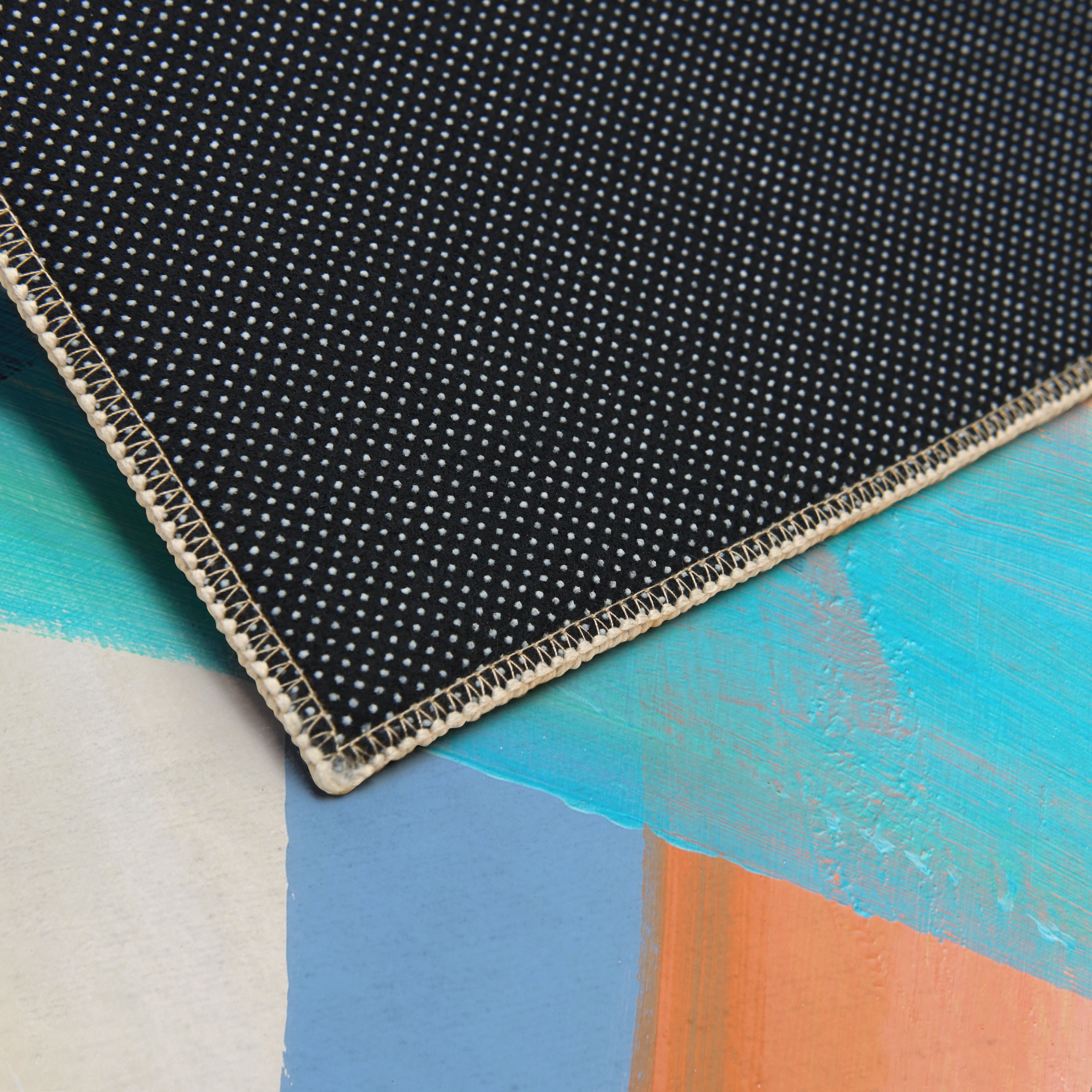 The Script II Washable Abstract Art Area Rug size 8'x10', Power-loomed, Heavenly Softness with Non-Slipping Backing