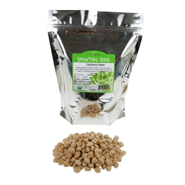 Dried Garbanzo Beans Organic Sprouting Seeds 2.5 Lbs Handy Pantry