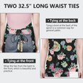 thumbnail image 6 of Pioneer Flower Floral Print Pattern Apron-Garden Aprons for Women with Pockets-Cotton Linen Waterproof Kitchen Cooking Gardening Aprons Adjustable for Kitchen,Cooking,BBQ and Salon 33x27 Inch, 6 of 7