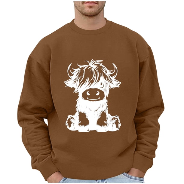 Blusas y camisas de manga larga con cuello redondo para hombre, estilo casual, con estampado de moda, de poliéster.
