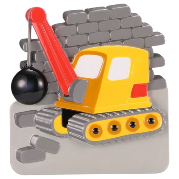 Crane with Wrecking Ball Ornament