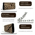 thumbnail image 5 of Xixirimido Clutch Purse for Women Formal Evening Bags for Wedding Party Cocktail Prom Leather Envelope Bag with Detachable Chain, Brown Leopard, 5 of 7