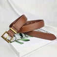 thumbnail image 5 of YooGuoGuo Women'S Belt Soft Genuine Leather Belt Square Buckle Pin Buckle Jeans Brown Belt Chic Luxury Brand Fancy Vintage Strap Female, 5 of 6