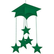 Mortarboard Hanging Mobile Green