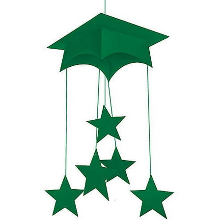 Mortarboard Hanging Mobile Green