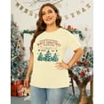 thumbnail image 5 of MOUSYA Christmas Plus Size Shirt Women White Christmas Tops Holiday Shirt Women Oversized Xmas Tee Fall Tops, 5 of 12