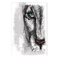 thumbnail image 1 of Startonight Canvas Wall Art Black and White Abstract Blue Eyes Lion, Dual View Surprise Artwork Modern Framed Ready to Hang Wall Art 100% Original Art Painting 31.5 x 47.2 inch, 1 of 9