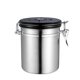 thumbnail image 1 of Tarro de acero inoxidable 304 para almacenar granos de café, tarro sellado, tarro para té, tarro para almacenar leche en polvo, tarro para granos de café, 1 of 6
