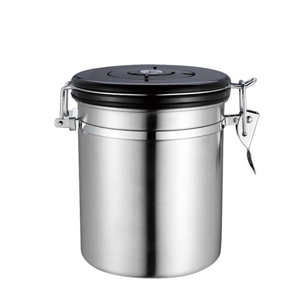 Tarro de acero inoxidable 304 para almacenar granos de café, tarro sellado, tarro para té, tarro para almacenar leche en polvo, tarro para granos de café