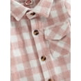 thumbnail image 6 of Inevnen Toddler Flannel Shirt Jacket Plaid Lapel Button Down Shacket Little Boys Girls Shirts Coats, 6 of 8