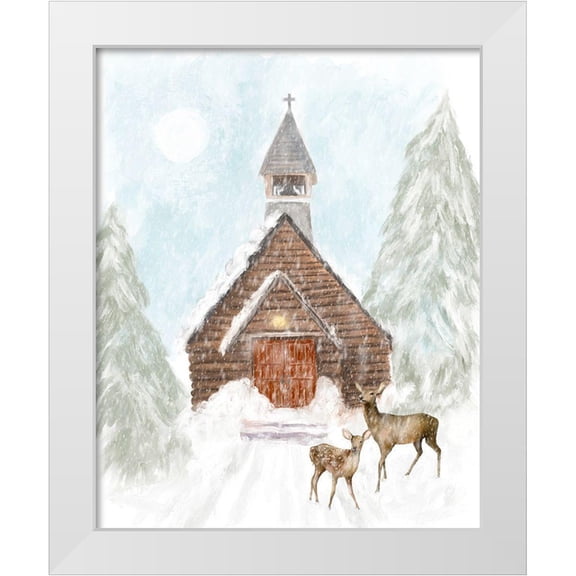 Murdock, Ramona 12x14 White Modern Wood Framed Museum Art Print Titled - Woodland Chapel