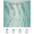 thumbnail image 5 of Ombre Bed Skirt Teal Green Gradient Bed Skirts California King Size 16 Inch Drop, Wrap Around Dust Ruffle&nbsp;Bedskirt with Adjustable Elastic Belt for Queen Size Beds, 5 of 7