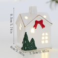 thumbnail image 2 of Christmas Village Ceramic Snow House with Glowing Light, Festive Holiday Decor for Shelf and Desk, Winter Wonderland Decorations for Tabletop, 2 of 7